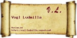 Vogl Ludmilla névjegykártya
